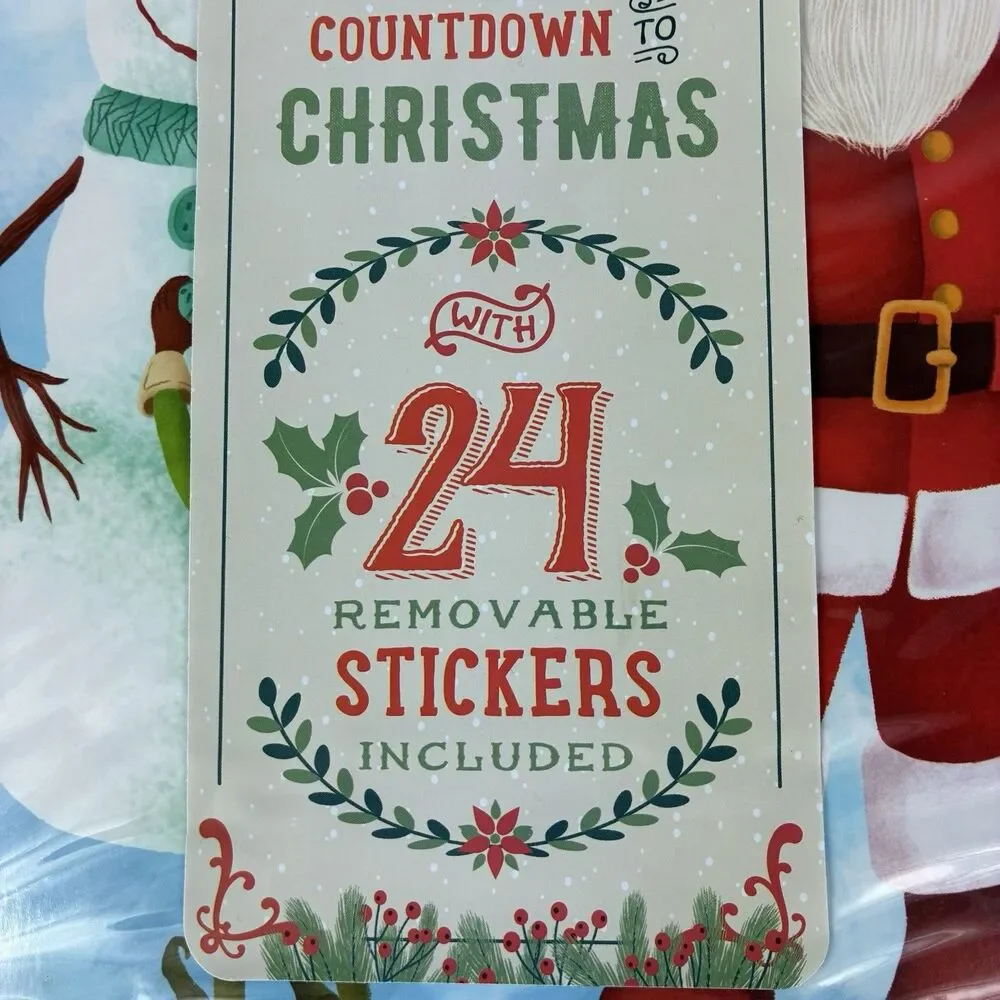 Kids Christmas Sticker Advent Calendar Holiday Countdown- Lot Of 3 NEW